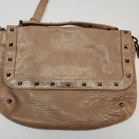 H by Ekatrina New York Tan Studded Flap Crossbody - Picture 6 of 10
